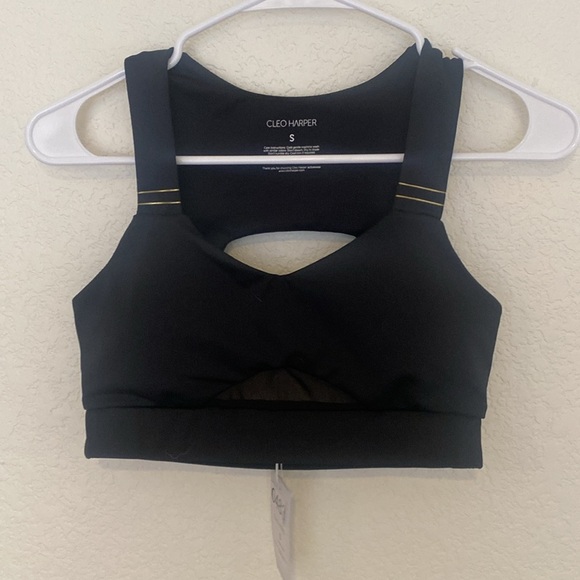 Cleo Harper Set of 3 sports bras Small blue, rose, black, gold - Picture 11 of 14